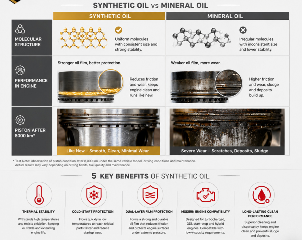 Synthetic vs Mineral Engine Oil: What’s the Difference, and Which Should You Choose?
